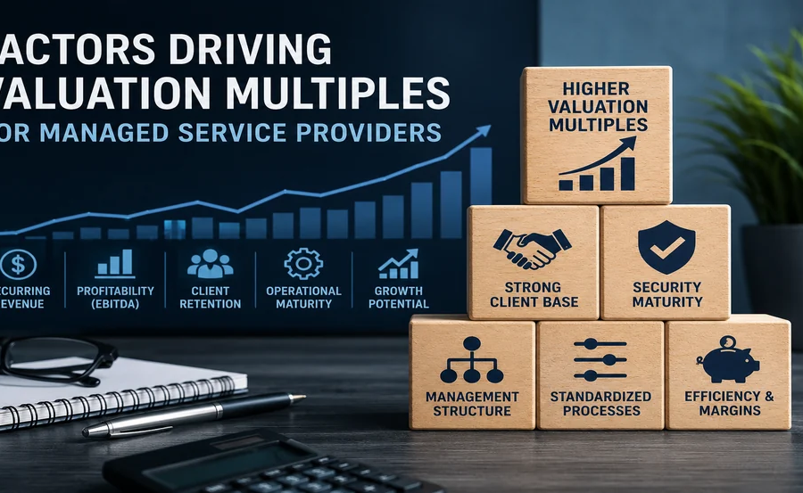 Valuation multiples for Managed Service Providers and the factors that drive MSP value