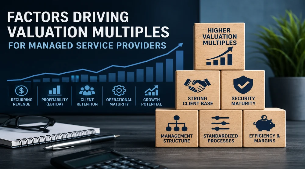 Valuation multiples for Managed Service Providers and the factors that drive MSP value